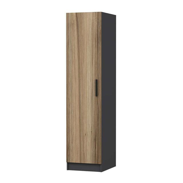 Kleiderschrank Hanah Home Größe: 190 cm H x 45 cm B x 52 cm T, Ausführung: Braun/Schwarz on Productcaster.