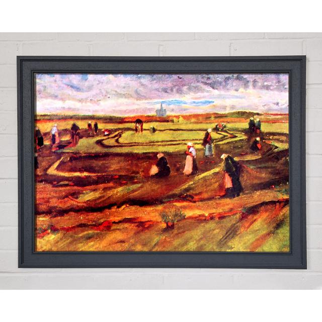 Van Gogh Workers Framed Print August Grove Size: 42cm H x 59.7cm W x 1.5cm D on Productcaster.