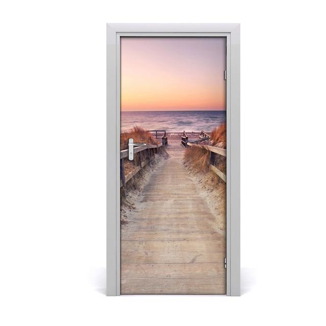 Selfadhesive Path to Beach Door Sticker Coloray on Productcaster.