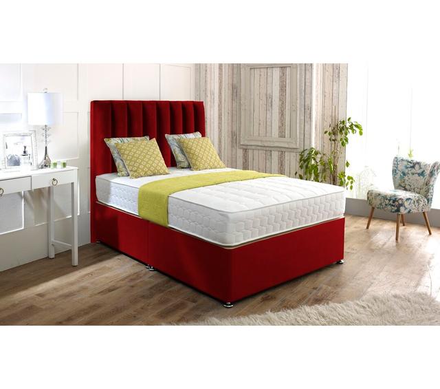 Vincent Divan Base Fairmont Park Colour: Red, Size: Kingsize (5'), Storage Type: 4 Drawers on Productcaster.