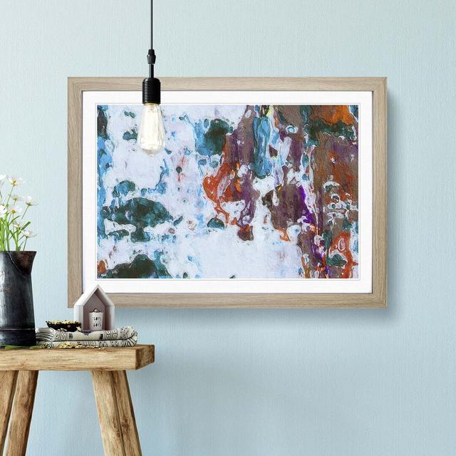 Abstract Art Painting Vol.108 by S.Johnson - Single Picture Frame Painting East Urban Home Frame Option: Oak Framed, Size: 45cm H x 63cm W x 2cm D on Productcaster.