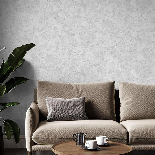 Carrara 32.81m x 52cm Matte Wallpaper Roll Boutique Colour: Grey on Productcaster.