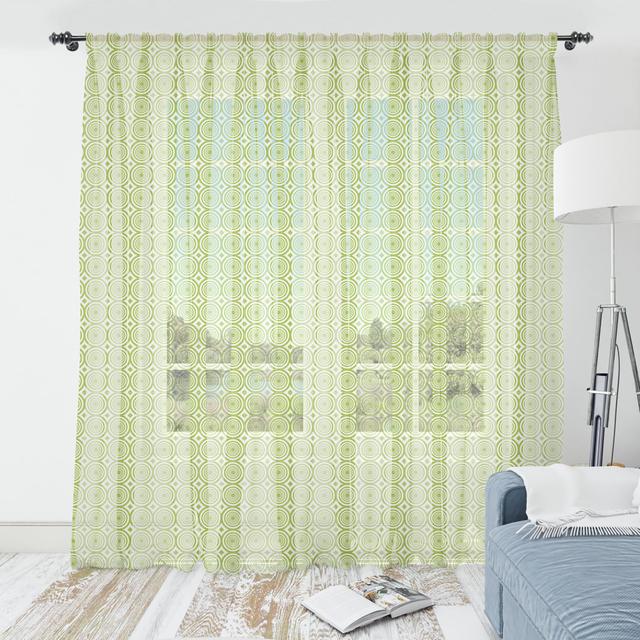 Gardinen-Set Joevan Tulle mit Tunnelzug, transparent (Set of 2) East Urban Home Vorhanggröße: 274 cm B x 274 cm L on Productcaster.