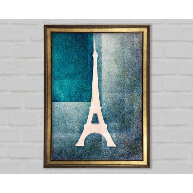 Eiffel Tower Blues Framed Print Rosalind Wheeler Size: 141.4cm H x 100cm W x 8cm D, Format: Natural Framed Paper on Productcaster.