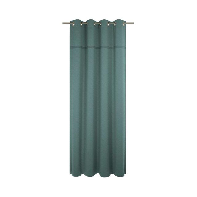 Lord Eyelet Room Darkening Single Curtain Latitude Run Size: 150 W x 245 D cm, Curtain Colour: Green on Productcaster.