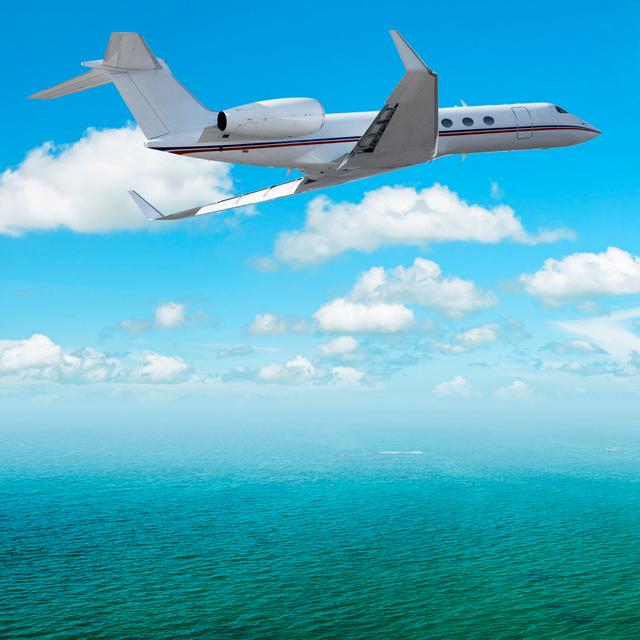 Private Jet - Wrapped Canvas Photograph Ebern Designs Size: 51cm H x 51cm W x 3.8cm D on Productcaster.