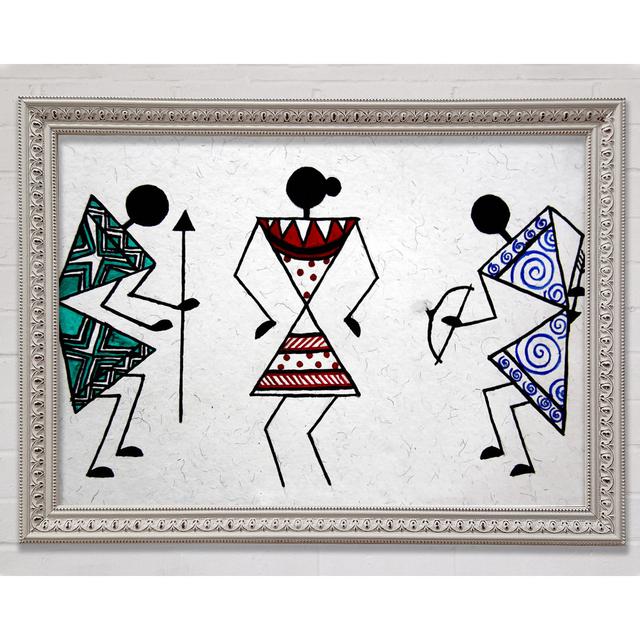 Warli-Albergo Dreams Framed Print Gracie Oaks Size: 59.7cm H x 84.1cm W x 3cm D on Productcaster.