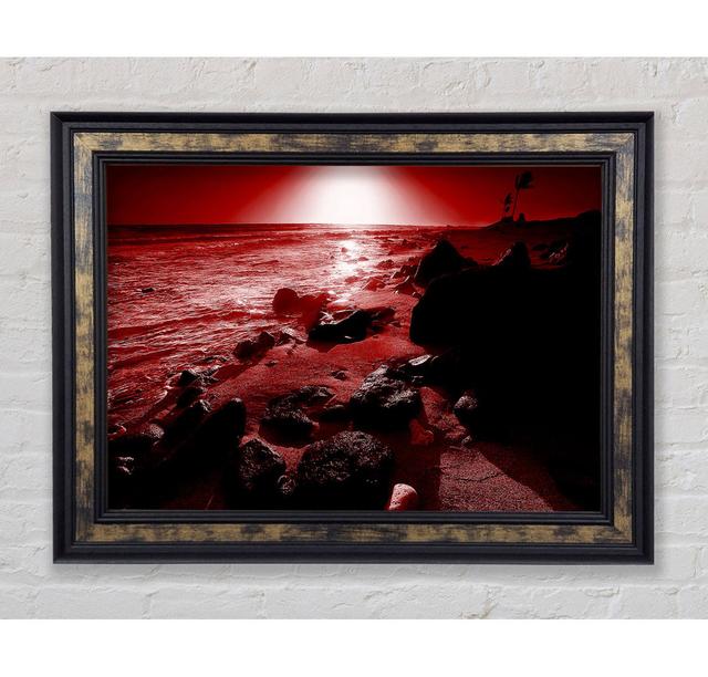 Evening Glow Red - Single Picture Frame Art Prints Bright Star Size: 84.1cm H x 142.2cm W x 8cm D on Productcaster.