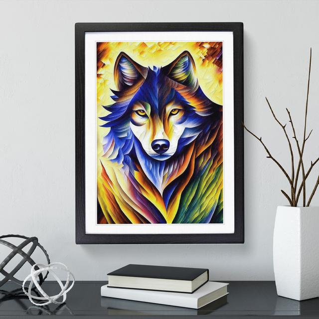 Wolf Portrait No.4 - Single Picture Frame Print Alpen Home Frame Colour: Black Framed, Size: 34cm H x 25cm W x 2cm D on Productcaster.