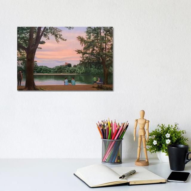 Prospect Park Lake by Nick Savides - Wrapped Canvas Painting Wayfair Samples Size: 20.32cm H x 30.48cm W x 1.91cm D on Productcaster.