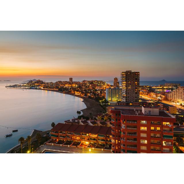 Skyline at Night - Wrapped Canvas Photograph 17 Stories Size: 20cm H x 30cm W x 3.8cm D on Productcaster.