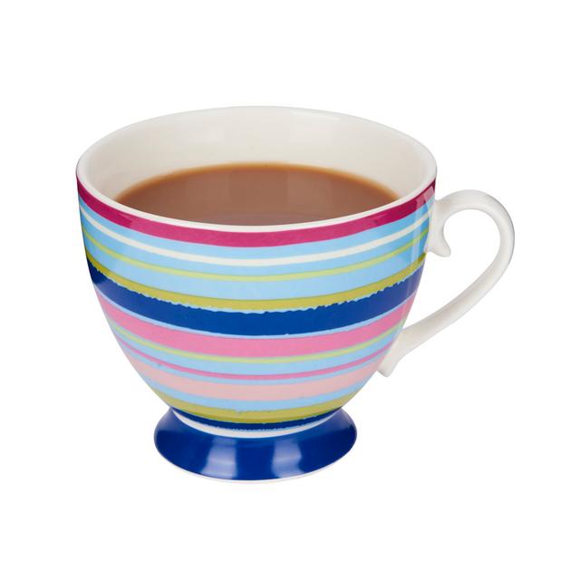 Bright Stripe Bone China Mug (Set of 4) KitchenCraft Set Size: 4 on Productcaster.