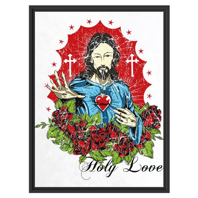 Gerahmtes Wandbild Holy love white East Urban Home Größe: 80 cm H x 60 cm B on Productcaster.