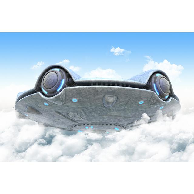 UFO In The Sky by ILexx - Wrapped Canvas Art Prints 17 Stories Size: 20cm H x 30cm W on Productcaster.