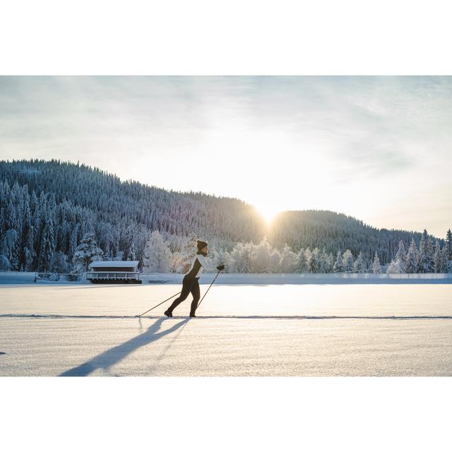 Woman Cross-county Skiing In Norway by Glenn Pettersen - No Frame Art Prints on Canvas 17 Stories Size: 20cm H x 30cm W on Productcaster.