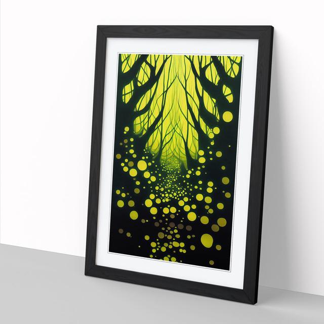 Neon Forest - Single Picture Frame Print ClassicLiving Frame Option: Walnut, Size: 64cm H x 46cm W on Productcaster.