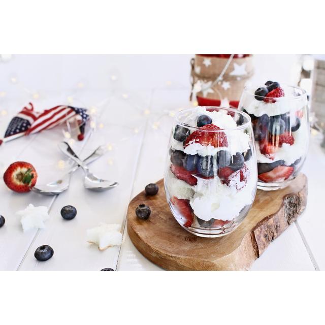 Blueberry Strawberry Trifles by Stephaniefrey - Wrapped Canvas Photograph 17 Stories Size: 81cm H x 122cm W on Productcaster.