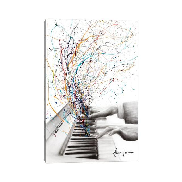 The Keyboard Solo by Ashvin Harrison - Wrapped Canvas Painting Rosalind Wheeler Size: 66cm H x 46cm W x 1.9cm D on Productcaster.