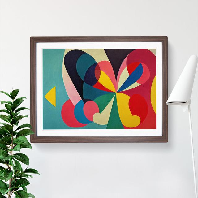 Abstract Art Love Heart Vol.7 - Single Picture Frame Print Metro Lane Size: 46cm H x 64cm W x 2cm D, Frame Colour: Walnut on Productcaster.