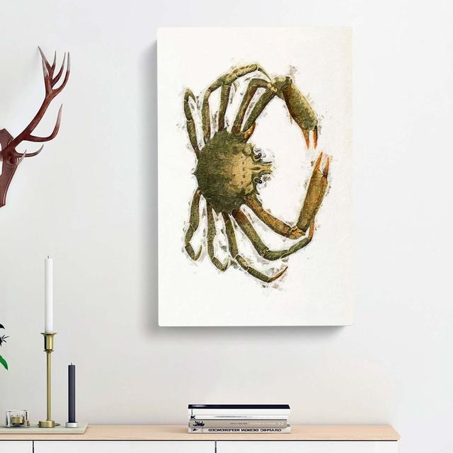 Spider Crab by J.E. De Kay - Wrapped Canvas Painting Print East Urban Home Size: 60cm H x 40cm W x 3cm D on Productcaster.