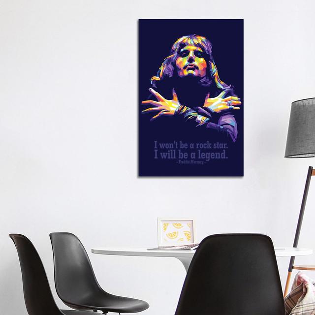 Freddie Mercury Quotes by Dayat Banggai - Wrapped Canvas Gallery-Wrapped Canvas Giclée ClassicLiving Size: 101.6cm H x 66.04cm W x 3.81cm D on Productcaster.