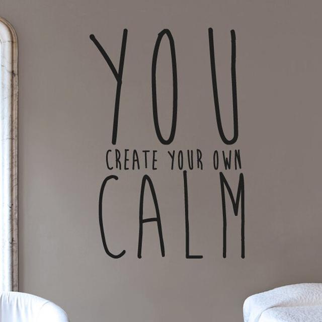 Create Your Own Calm Wall Sticker 17 Stories Size: Medium, Colour: Beige on Productcaster.