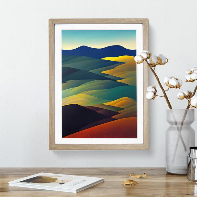 XV1022-346X Abstract Meadow Landscape No.2 - Print Alpen Home Size: 36cm H x 27cm W, Format: Oak Framed Paper, Matte Colour: White on Productcaster.