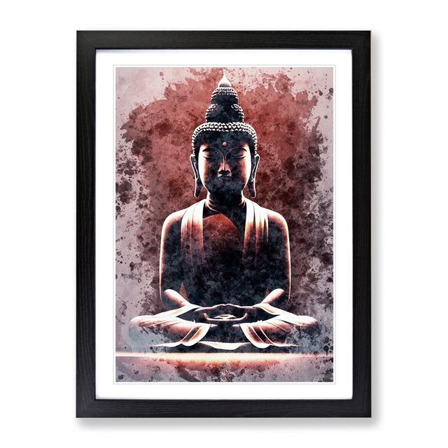 Virtuous Buddha - Picture Frame Graphic Art Latitude Vive Size: 64cm H x 46cm W x 2cm D, Frame Colour: Black Framed on Productcaster.