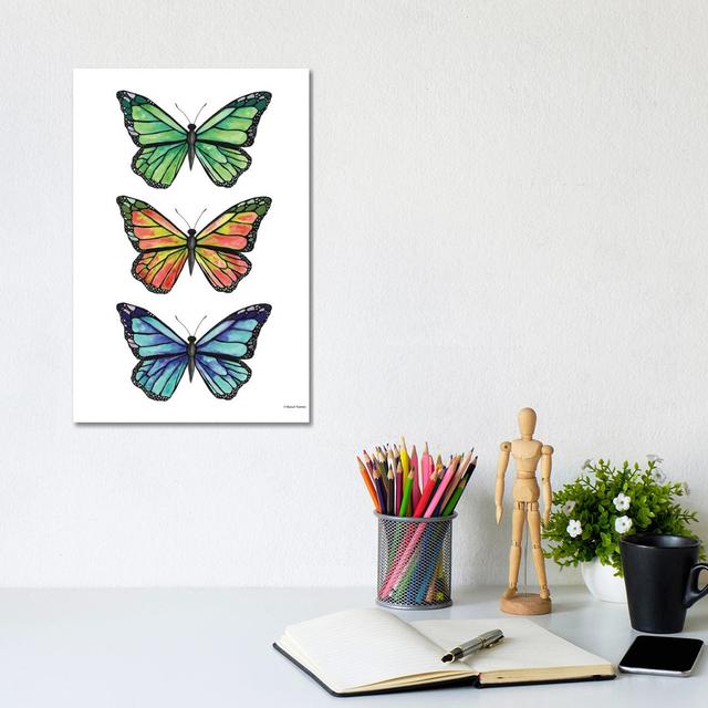 Stacked Wonderful Butterflies by Rachel Nieman - Gallery-Wrapped Canvas Giclée on Canvas August Grove Format: Canvas, Size: 30.48cm H x 20.32cm W x 1. on Productcaster.