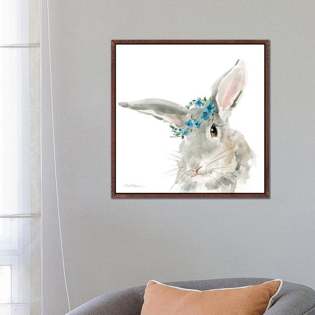 Glamour Girls: Rabbit by Carol Robinson - Print on Canvas Brambly Cottage Size: 66.04cm H x 66.04cm W x 3.81cm D, Format: Classic Brown Wood Framed Ca on Productcaster.