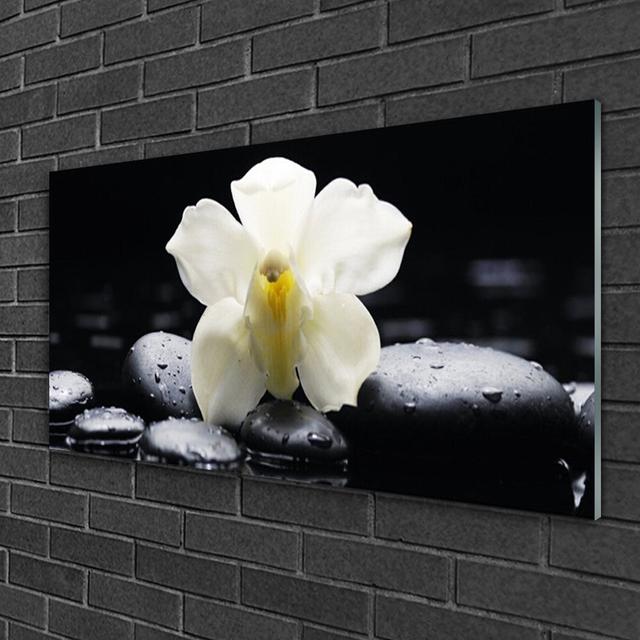 Flower Stones Floral - Unframed Photograph on Glass Brayden Studio on Productcaster.