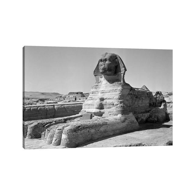 1950s The Sphinx At The Giza Pyramids Cairo Egypt - Wrapped Canvas Print Latitude Run Size: 30.48cm H x 45.72cm W x1.91cm D on Productcaster.