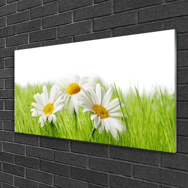 Floral Grass Daisies - Unframed Painting on Glass Brayden Studio on Productcaster.