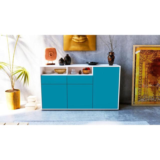 Spero Sideboard Brayden Studio Colour: White/Turquoise on Productcaster.