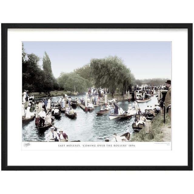 East Molesey, Coming Over The Rollers 1896 by Francis Frith - Single Picture Frame Print The Francis Frith Collection Colour: Dark Green/Brown, Size: on Productcaster.