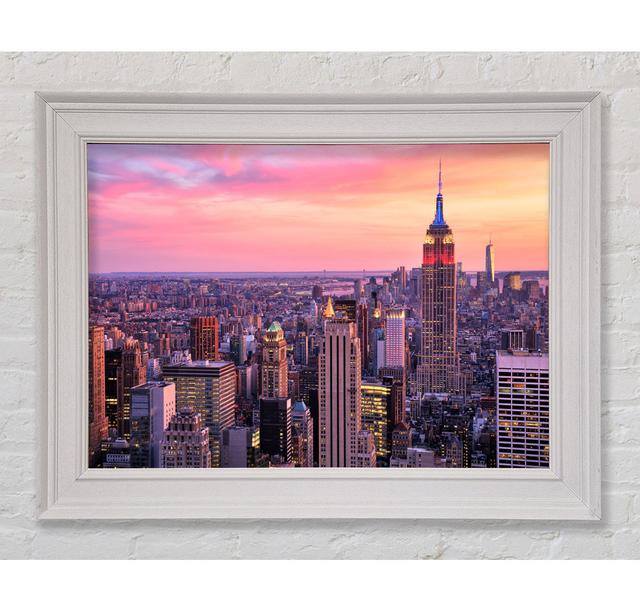 Pink Dusk City - Print Ebern Designs Size: 29.7cm H x 42cm W x 8cm D on Productcaster.