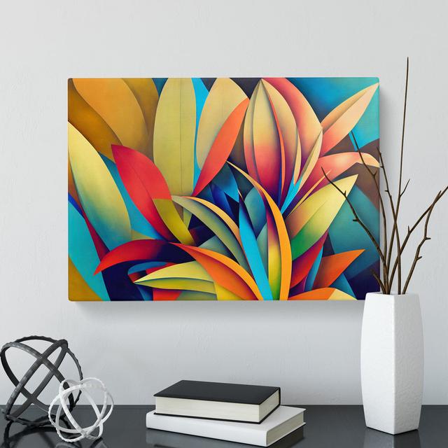 Bewitching Tropical Flowers Abstract - Wrapped Canvas Graphic Art Marlow Home Co. Size: 40cm H x 60cm W x 3cm D on Productcaster.