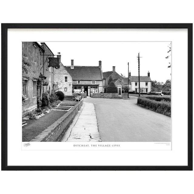 'Ditcheat, the Village C1955' - Picture Frame Photograph Print on Paper The Francis Frith Collection Size: 28cm H x 36cm W x 2.3cm D on Productcaster.