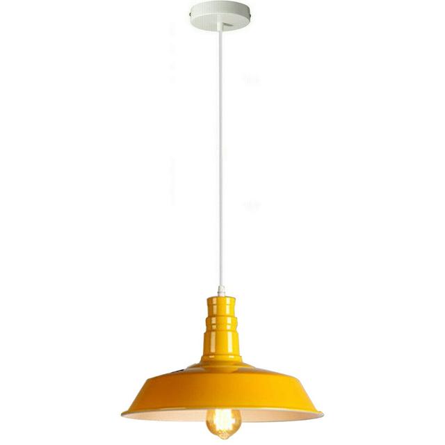 Ocampo 1 - Light Single Dome Pendant Brambly Cottage Shade Colour: Yellow on Productcaster.