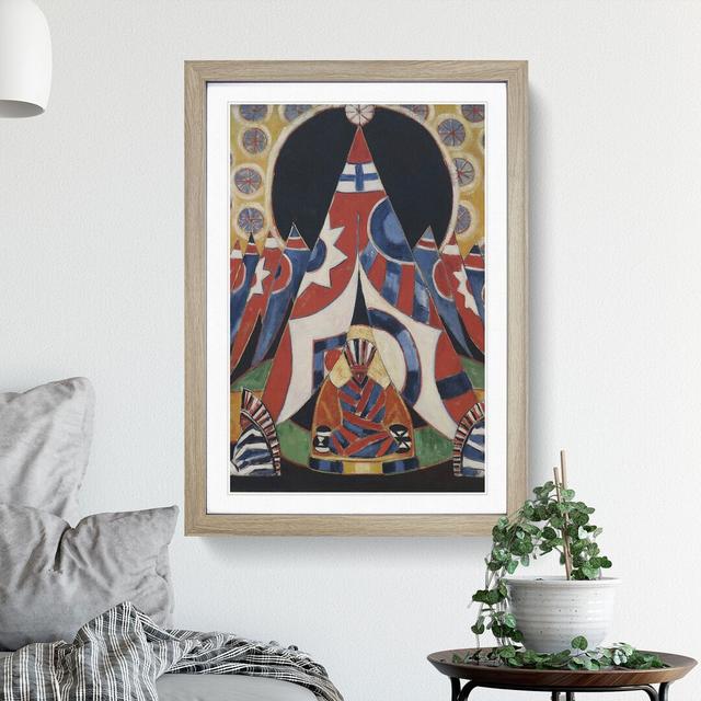 American Indian Symbols by Marsden Hartley - Picture Frame Graphic Art East Urban Home Frame Option: Oak Framed, Size: 65cm H x 48cm W x 2cm D on Productcaster.