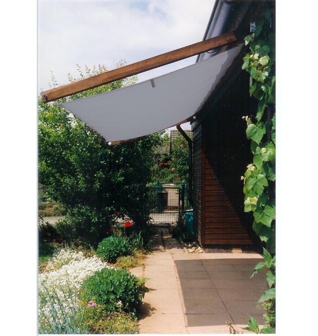 Sun Shade incl. Mounting Kit Dakota Fields Function: Laufhakenstopper, Edelstahlseil und Seilspanner, Size: 330 x 140cm, Colour: Grey on Productcaster.