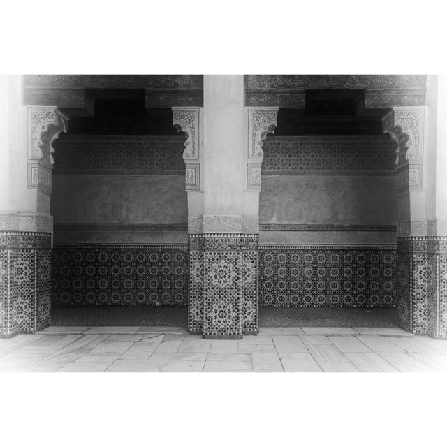 Palace Walk V2 BW Crop by Keri Bevan - Wrapped Canvas Art Print Ebern Designs Size: 81cm H x 122cm W on Productcaster.