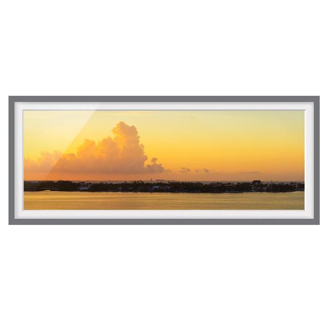 Mexico Sunset - Picture Frame Photograph Brayden Studio Frame Option: Grey Framed, Size: 30cm H x 75cm W x 2cm D on Productcaster.