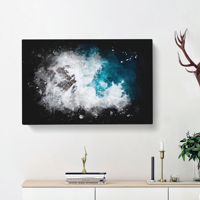 Crashing Waves at Bondi Beach - Wrapped Canvas Painting Print East Urban Home Size: 40cm H x 60cm W x 3cm D on Productcaster.