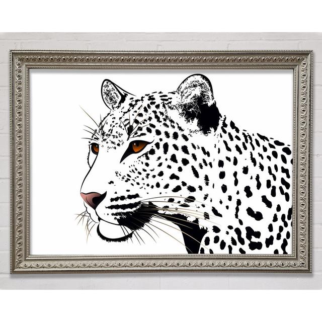 Leopard Eyes Framed Print Ophelia & Co. Fomat: Silver Framed Paper, Size: 59.7cm H x 84.1cm W x 3cm D on Productcaster.