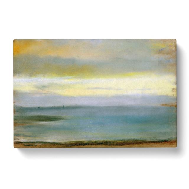 Beach At Low The Tide by Edgar Degas - Wrapped Canvas Painting East Urban Home Size: 35cm H x 50cm W x 3cm D on Productcaster.