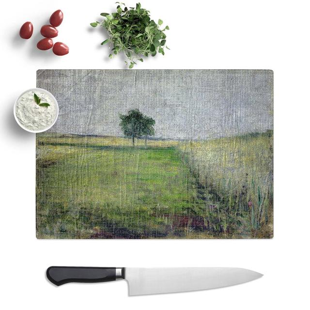 Tempered Glass Trees in the Fields by Kuroda Seiki Chopping Board East Urban Home Size: 28.5 cm x 20 cm on Productcaster.