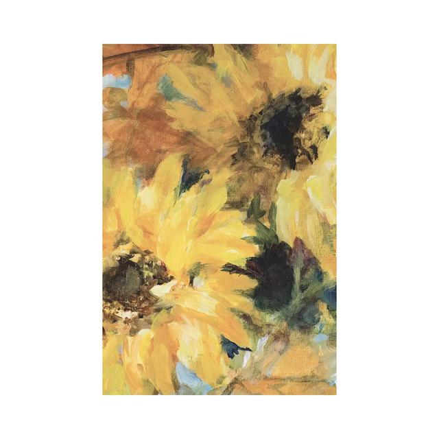 Breezy Vintage Sunflowers by Lanie Loreth - Wrapped Canvas Print Brambly Cottage Size: 45.72cm H x 30.48cm W x 1.905cm D on Productcaster.