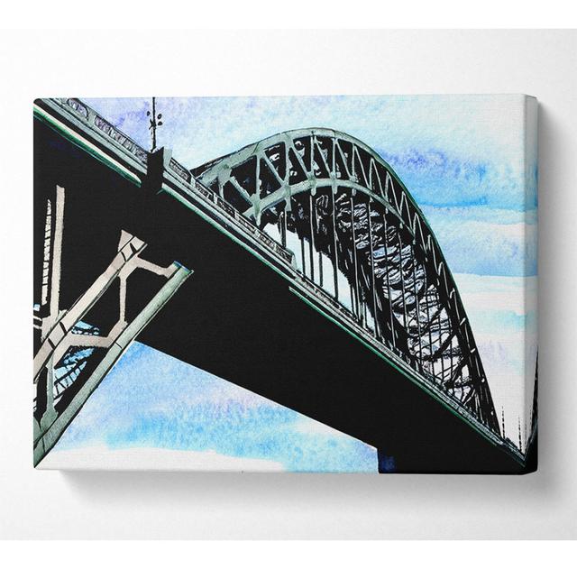 Sydney Harbour Bridge Close-up - Wrapped Canvas Art Prints Latitude Run Size: 66cm H x 106.6cm W x 10cm D on Productcaster.