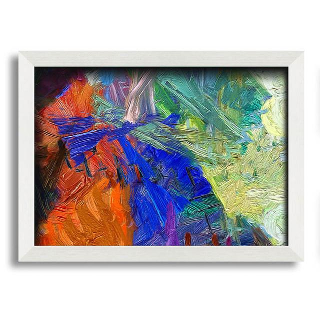 Mad Brush Strokes of Colour - Single Picture Frame Art Prints Metro Lane Size: 29.7cm H x 42cm W x 10cm D on Productcaster.